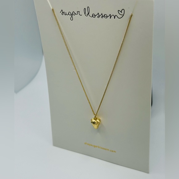 Sugar Blossom Gold Strawberry Necklace - Picture 2 of 4
